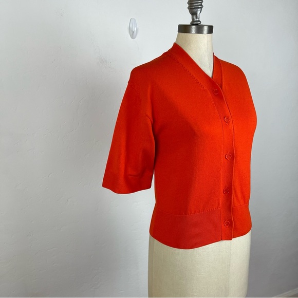 COS Orange Short Sleeve Cardigan - Picture 2 of 8
